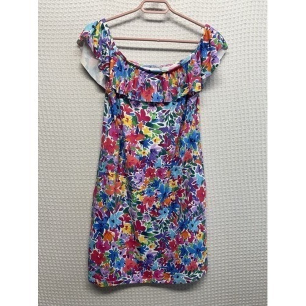 Tommy Bahama Scrolls Off The Shoulder Cover Up Mini SPA Dress Women XS China